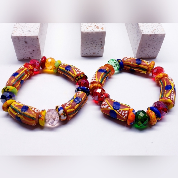 Handmade Beaded African Bracelet, Unisex #13 (2 pieces) - Picture 4 of 4